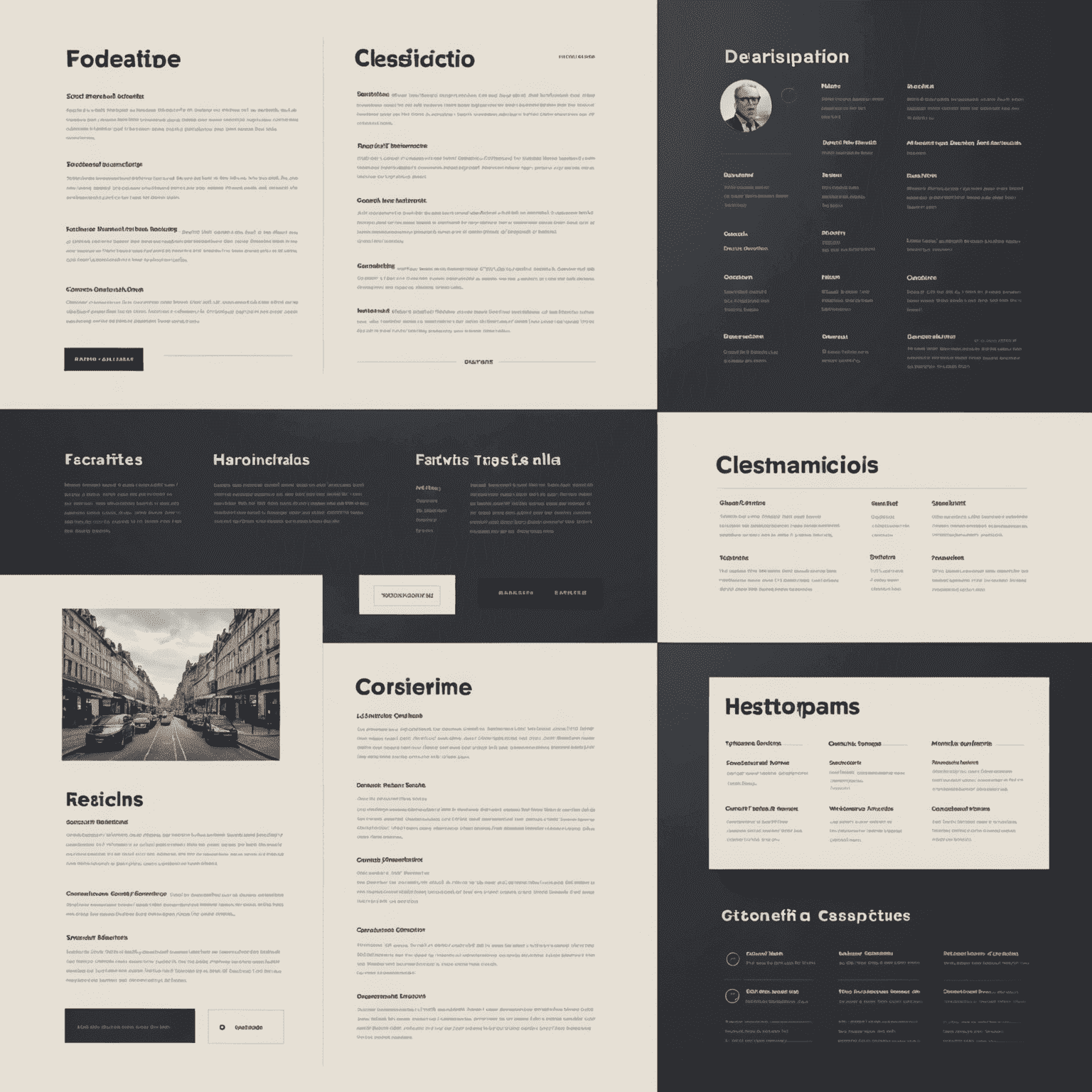 Imagen de diferentes tipos de fuentes y jerarquías tipográficas en diseño web, mostrando ejemplos de combinaciones efectivas y estructuras de contenido